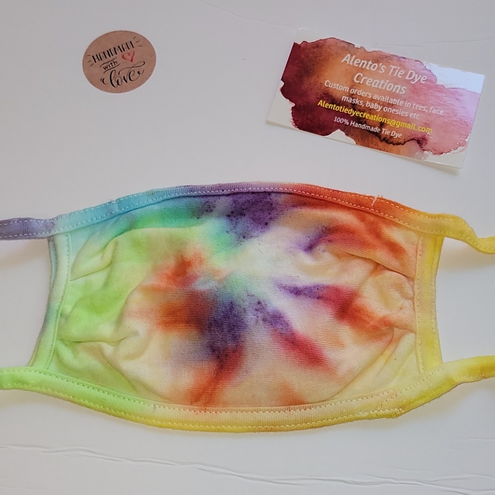 Hand tie dyed cotton face mask NEW,  unisex